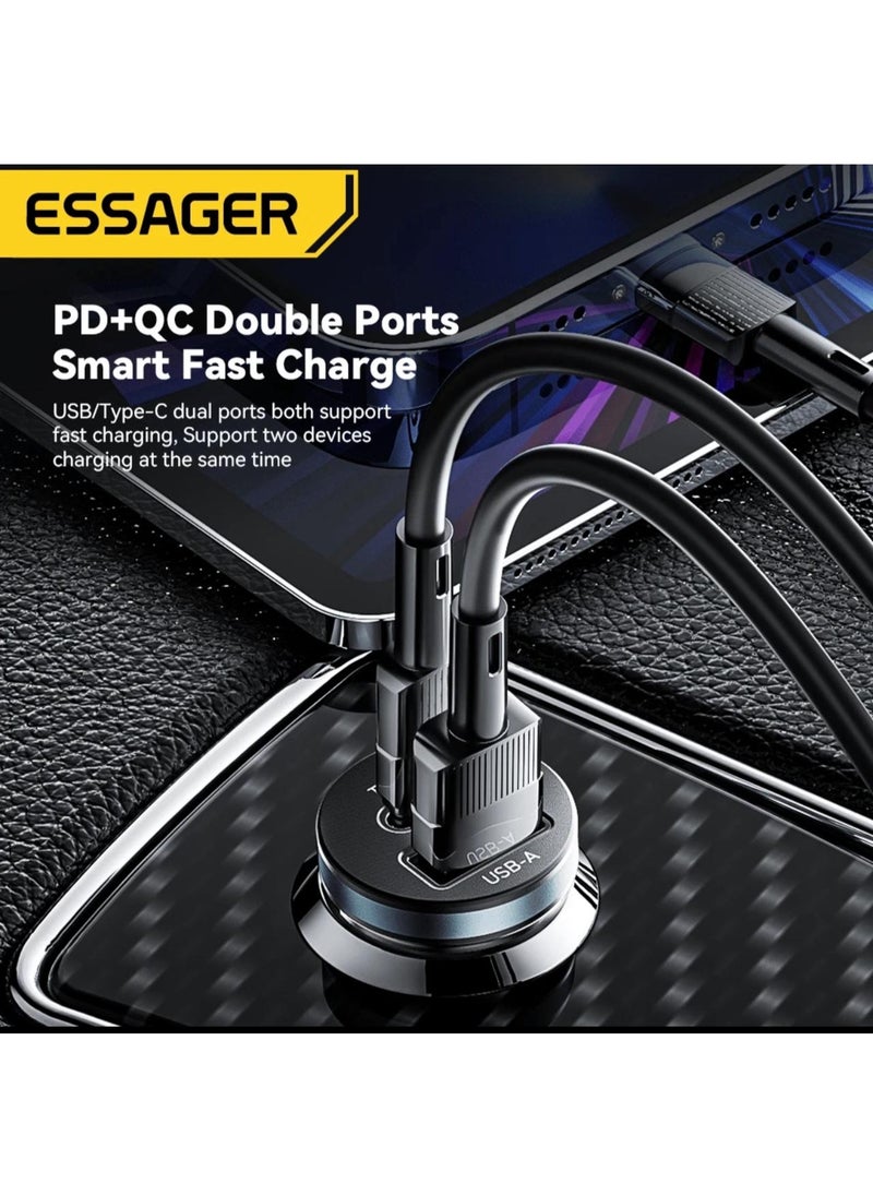 ESSAGER Essager 30W USP Car Charger Compatible with FCP, SCP and USP PD Technology Compatible with all phones and supports fast charging  - Image 2
