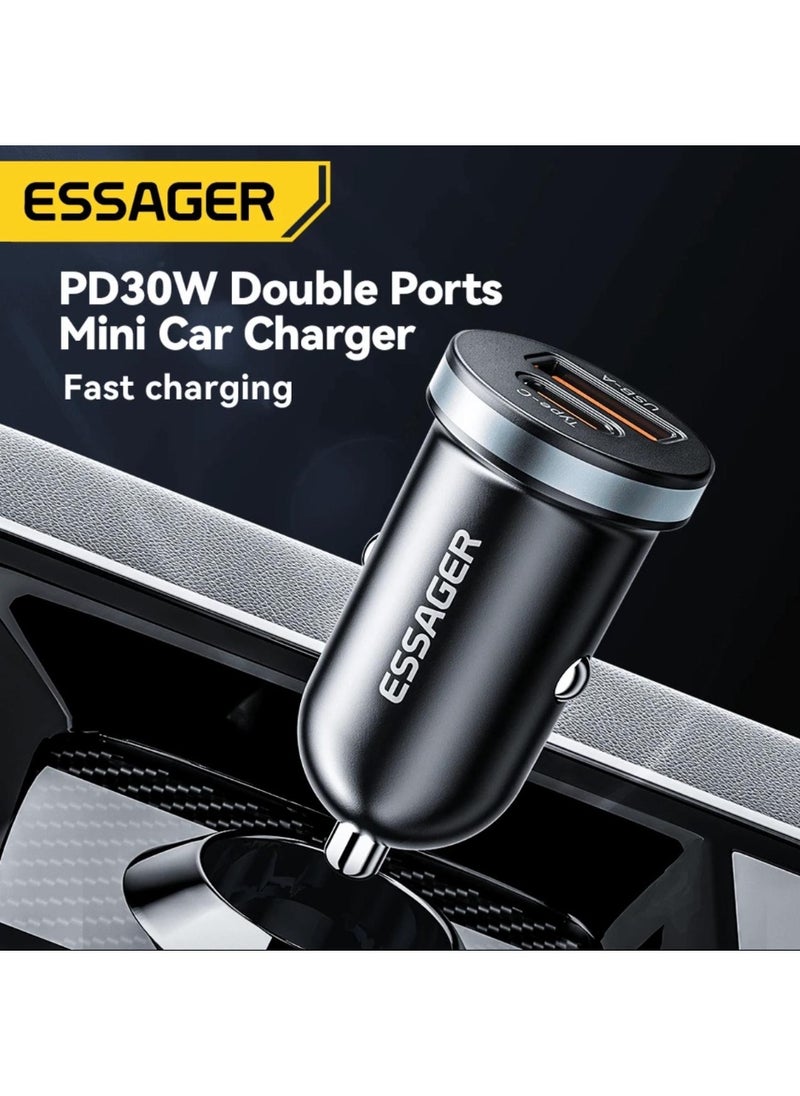 ESSAGER Essager 30W USP Car Charger Compatible with FCP, SCP and USP PD Technology Compatible with all phones and supports fast charging  - Image 4