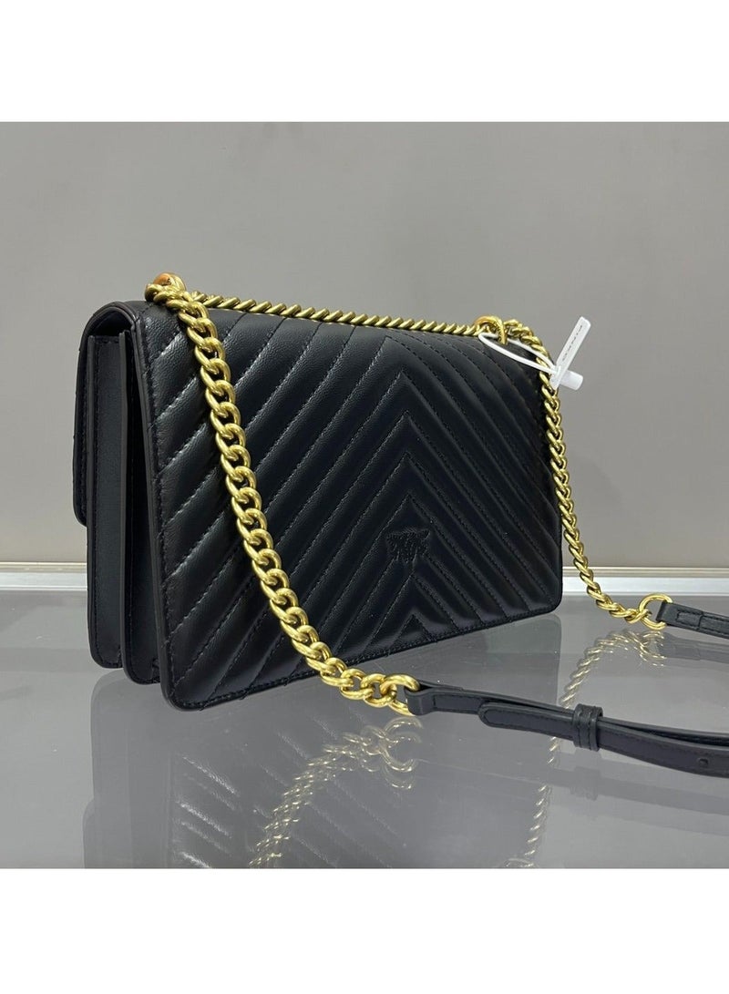 Pinko Chain Solid Color Crossbody Shoulder Bag 27*18*7cm - Image 3