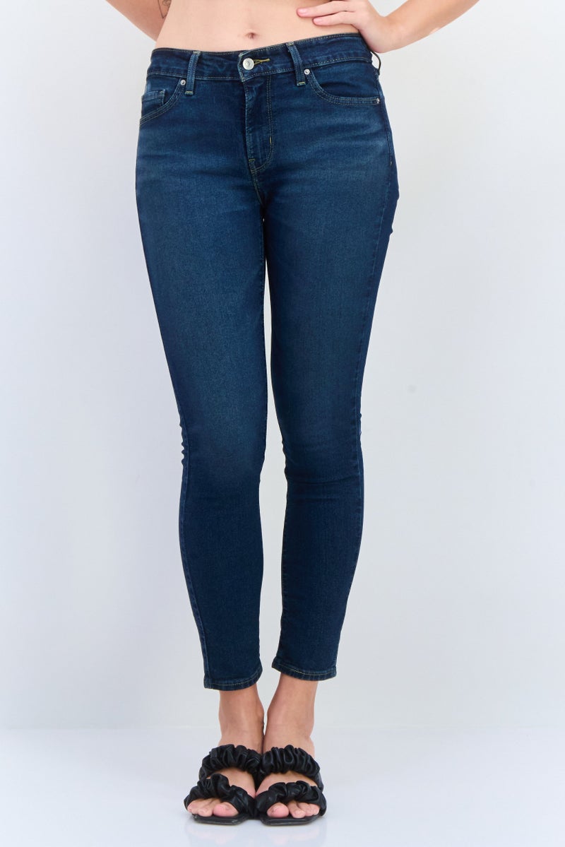 Levi's Women Skinny Fit Stretchable Wash Denim Jeans, Blue - Image 1