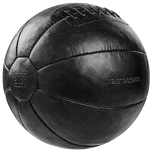 Retrospec Core Weighted Medicine Ball 4, 6, 8, 10, 12, 14, 16, 20, 25, 30 lbs, Soft Touch Vegan Leather with Sturdy Grip for Strength Training, Recovery, Balance Exercises and Other Full-Body Workouts - Image 2