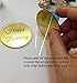 XIAOYUE Set of 12pcs Happy Birthday Cake Disc Cupcake Toppers Mirror Acrylic Cake Charm Engraved TopperMini Acrylic Cake Toppers Gold Mirror - Image 3