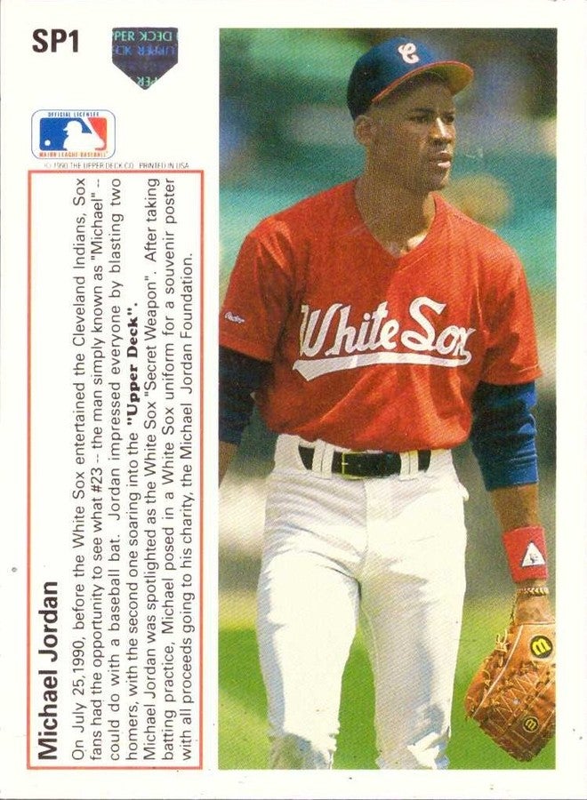 Upper Deck 1991 Upper Deck Short Print Baseball #SP1 Michael Jordan Pre-Rookie Card - Image 3