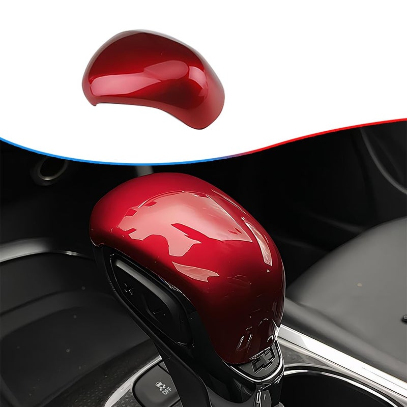 MUXEE Gear Shift Knob Head Cover 1PCS Gear Shift Knob Decorator Cover Trim for Chevrolet Malibu 2016 2017 2018 2019 2020 2021 2022 2023 2024 Car Sport Interior Accessories Wine Red