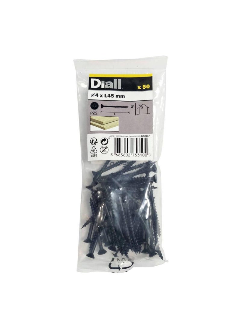 Carbon Steel Furniture Screw Pack 0.4 X 4.5 Cm 50 Piece