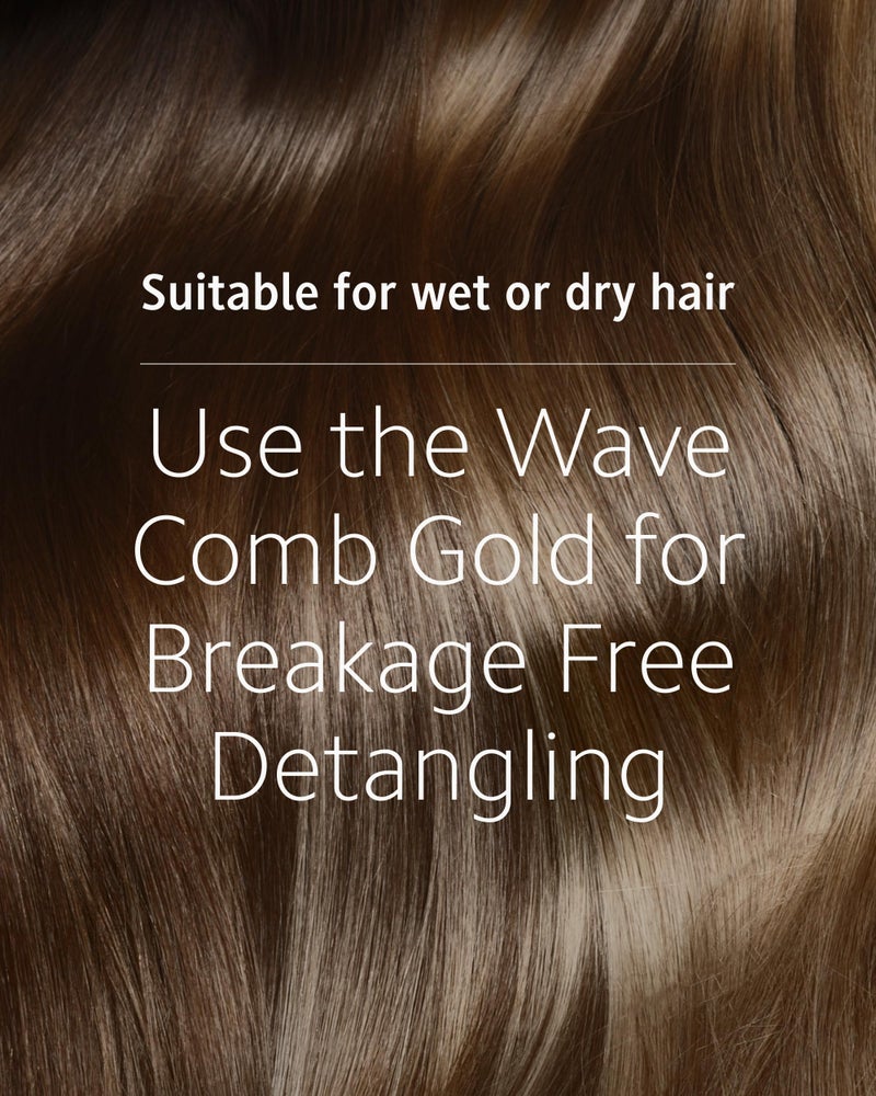 Ibiza Hair Professional Wave Detangling Comb (Gold), Wide Spaced Teeth Preserve Curl & Definition, Pain Free Hair Accessories for Women & Girls, Durable & Heat Resistant for Everyday Use - Image 4