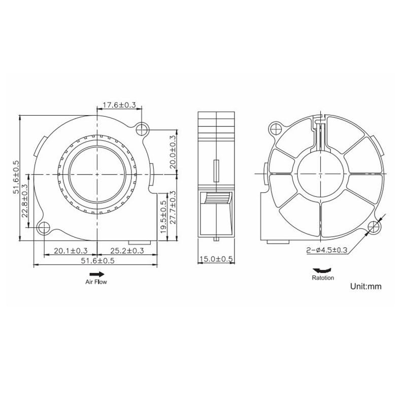 3D Printer DC Blower 2PCS 5015 50mm 24V 12V 5V Ball/Sleeve Brushless Cooling for Turbine Blower Fan x 15mm Cooler Laptop Parts - Image 3