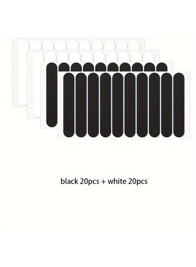 40 Pack Self Adhesive Hat Size Reducer Tape Non Slip EVA Foam Black White 110mm x 20mm - Image 4