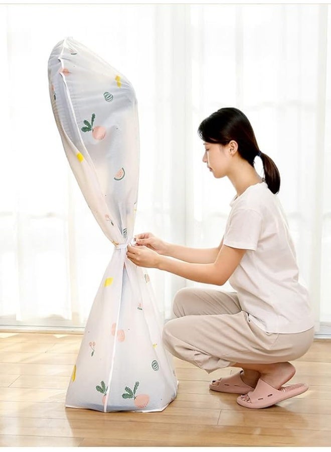 Fan Dust Cover for Vertical Circular Fans, Waterproof and Washable Floor Fan Protective Cover, Household and Outdoor Moisture-Proof Fan Storage, Geometry Pattern, Durable Dustproof Fan Sleeve - Image 1