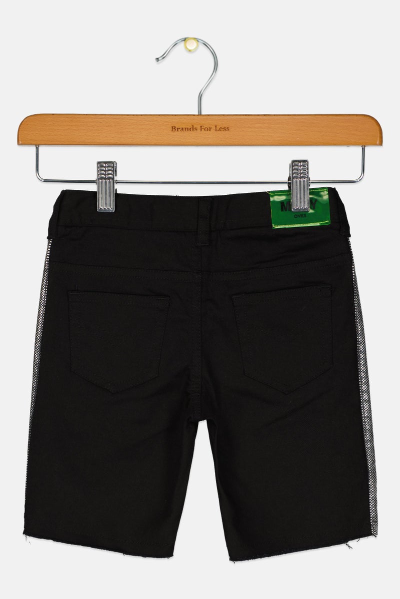 Overkids Toddlers Girl Stripe Basic Shorts, Black - Image 2