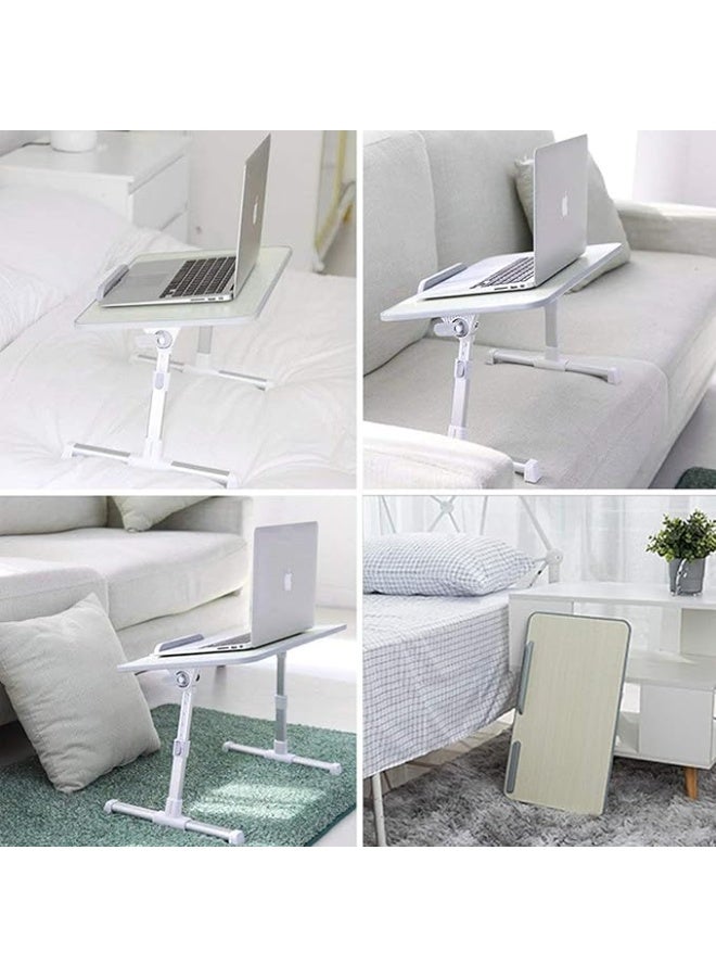 مكتب سرير قابل للتعديل للابتوب مع مروحة تبريد USB - حامل محمول وطاولة سرير للعمل، الكتابة، أو الأكل (متوسط 20.4x11.8 إنش) - Image 2