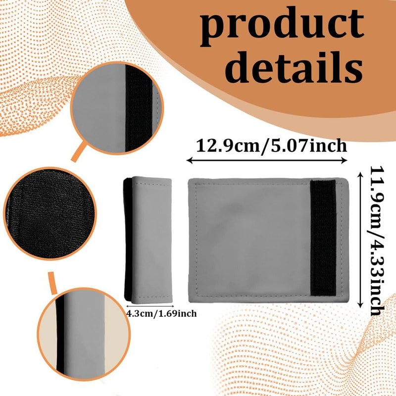 HEVLE 2PCS Car Inside Door Handle Protector, Car Handle Protector, Leather Anti-Scratch Car Handle Cover for Car Decorations, Universal Car Accessories Fits Car (Gray) - Image 2