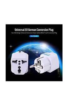 INFLUX PACK OF 3 Type E/F 2-Pin Grounded Plug Adapter Multi Travel Adapter Suchko To Universal Power Adapter UK/US/AU to EU Converter  - Image 2