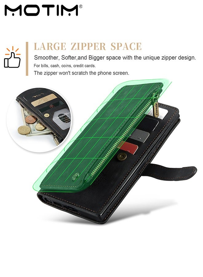 Motim Samsung S23 Ultra Case Cover, Full Body Shockproof Protective Flip Leather Cover, Slim Thin Wallet Case with 8 Card Slots  - Image 4
