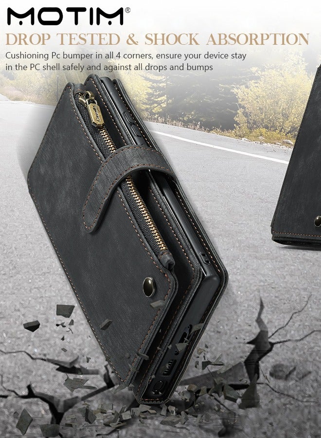 Motim Samsung S23 Ultra Case Cover, Full Body Shockproof Protective Flip Leather Cover, Slim Thin Wallet Case with 8 Card Slots  - Image 5