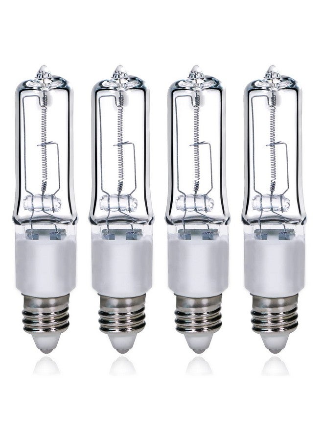 GMY JDE11 120V 100W T4 Mini Candelabra Base 1600lm 2800K Clear Dimmable JD E11 Halogen Light Bulbs 4Pack - Image 1