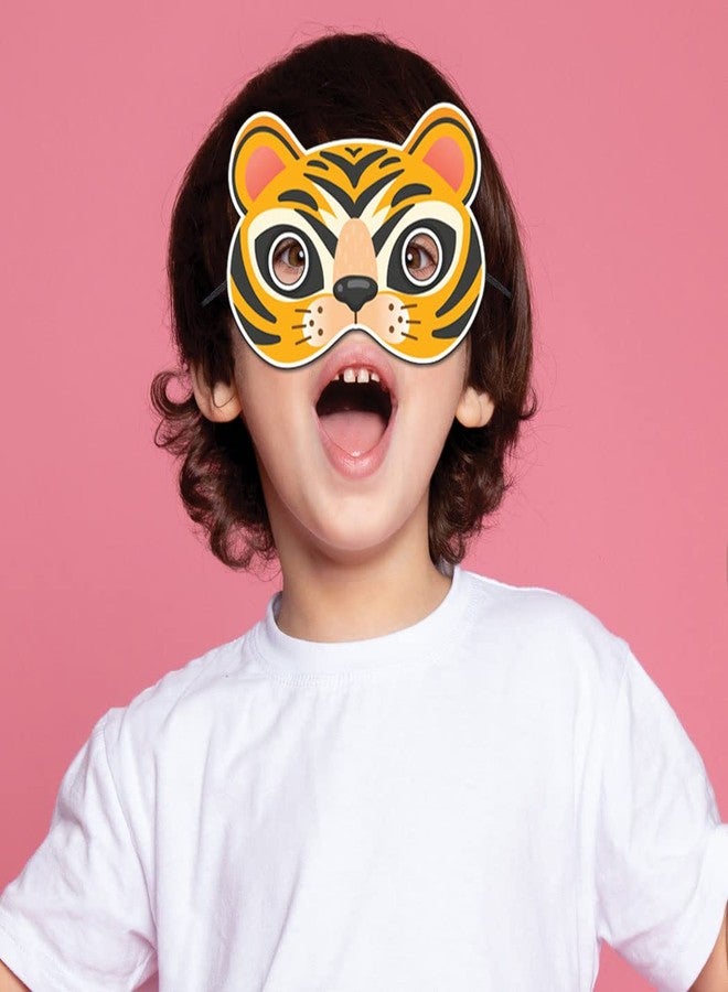 فيستيكو كمامات وجه بتصميم النمر من فيستيكو® (24 قطعة)، لوازم حفلات بتصميم النمر، هدايا تذكارية للأطفال، مستلزمات حفلات بتصميم النمر، كمامات وجه للأطفال - Image 4