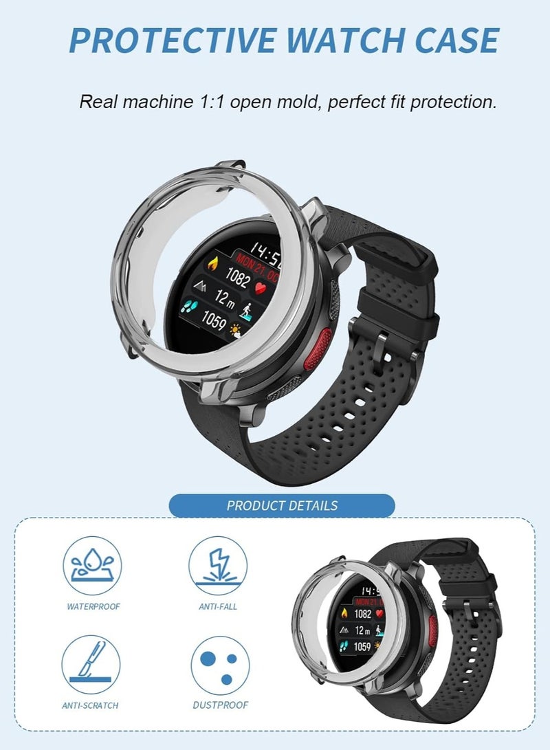 غلاف واقي لساعات Polar Vantage V3 و  - غلاف TPU بتغطية جزئية، ممتص للصدمات، خفيف الوزن، وسهل التركيب. - Image 2