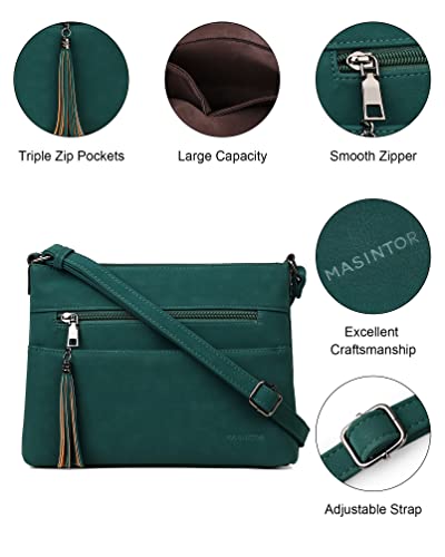 MASINTOR Crossbody Bags for Women, Lightweight Medium Crossbody Purse, Soft Leather Women's Shoulder Handbags with Tassel for Shopping or Travel - Image 5
