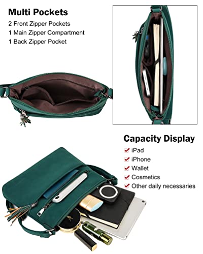 MASINTOR Crossbody Bags for Women, Lightweight Medium Crossbody Purse, Soft Leather Women's Shoulder Handbags with Tassel for Shopping or Travel - Image 3