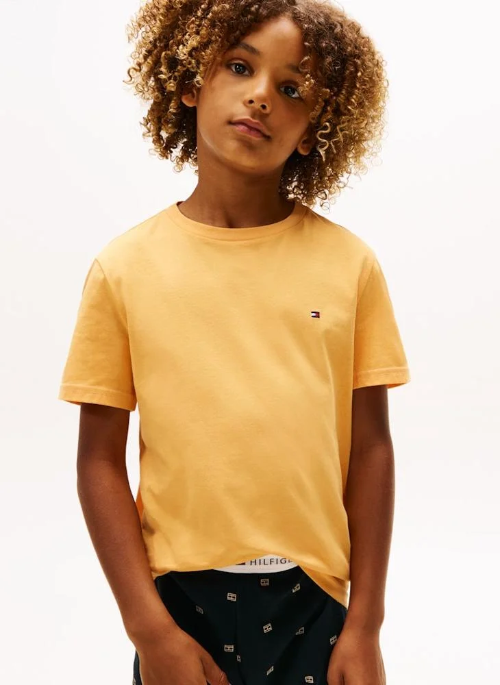 تومي هيلفيغر Kids Essential Crew Neck T-Shirt