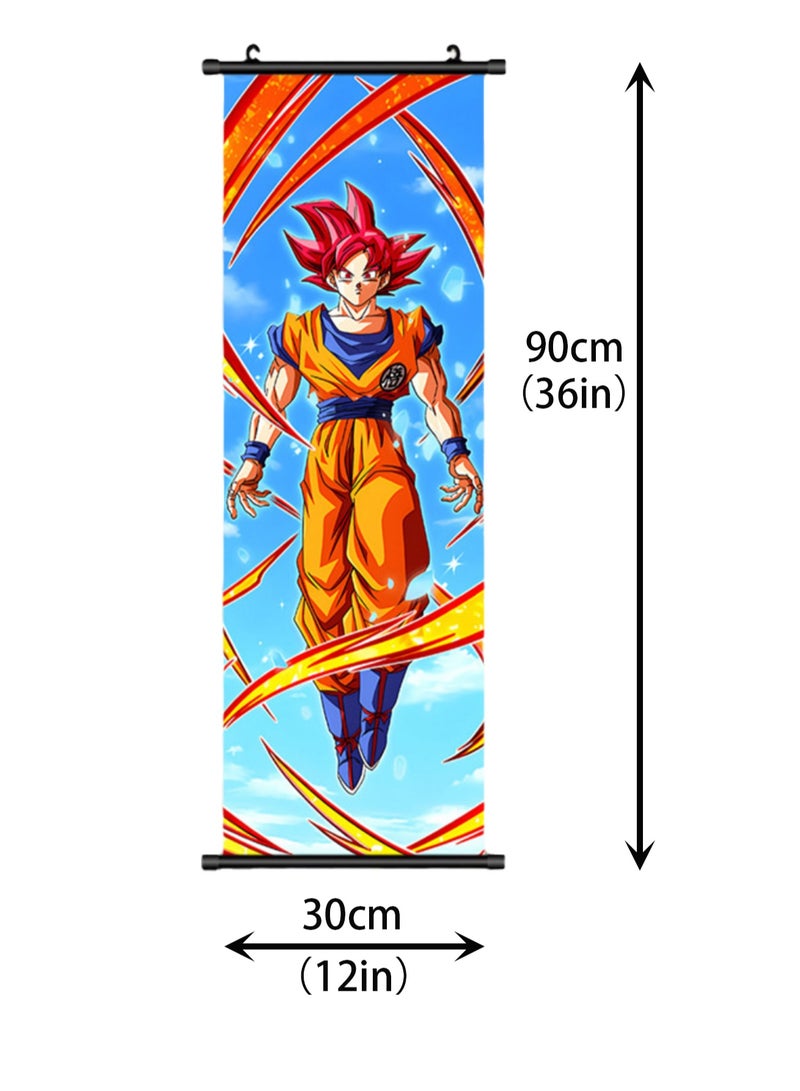 Japanese Anime Character Goku Series Hanging Scroll Painting Bedroom Mural Home Decoration Painting Comic Exhibition Poster (LZ-3) - Image 2