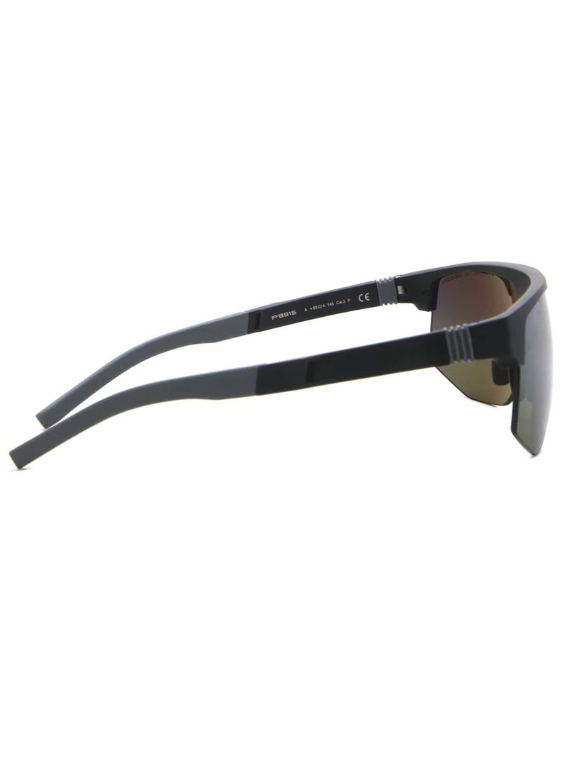 Porsche - Porsche P8915 A Men's Semi-Rimless Square Sunglasses - Lens Size: 69 Mm - Image 1