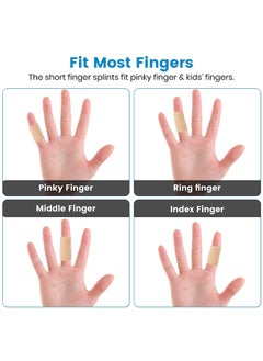 Depend Finger Sleeves 10PCS Thumb Splint Brace For Triggger Finger Support Breathable Elastic Finger Tape Compression Pression Protector For Reliving Pain Compression Aid For Sports  - Image 5