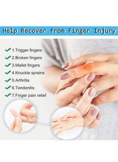 Depend Finger Sleeves 10PCS Thumb Splint Brace For Triggger Finger Support Breathable Elastic Finger Tape Compression Pression Protector For Reliving Pain Compression Aid For Sports  - Image 4