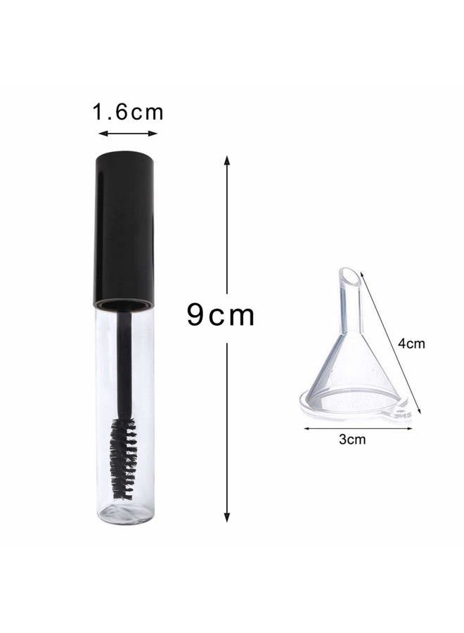 Pengxiaomei 10ml Empty Mascara Tube, Eyeliner Tube and Lip Gloss Tubes, Black Eyelash Cream Container Bottle with Funnels Transfer Pipettes (3pcs) - Image 2