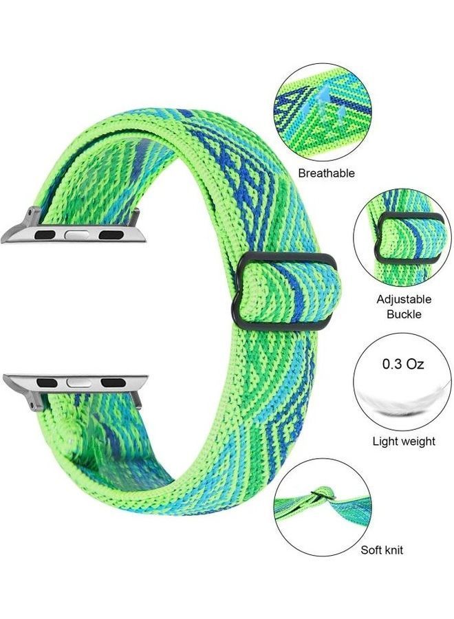 نيبمينينت سوار مطاطي لساعة أبل ووتش سيريس 7 مقاس 41 مم، وسيريس 6/SE /5 /4 40 3 /2 /1 38 مم متعدد الألوان - Image 4
