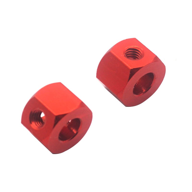 Vgoohobby 4Pack 12mm Metal Wheel Hex Hub Adapter Connector Compatible with WPL B14K C-14 C-24 1/16 MN-D90 MN-D90K MN45 MN99 1/12 RC Car Truck (Red) - Image 4