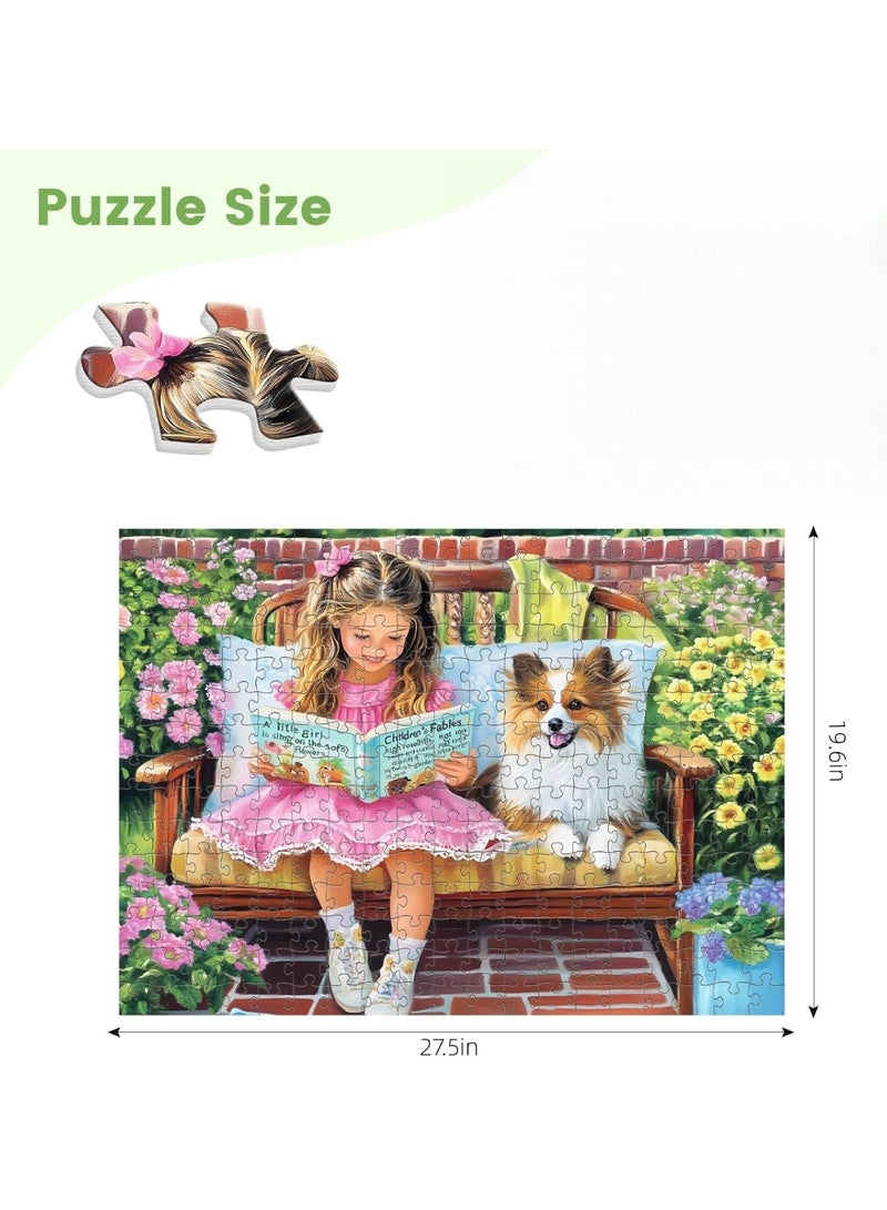 1000 قطعة من أحجية الفتيات والكلاب - لعبة تحدي عائلية صديقة للبيئة تناسب البالغين والأطفال، هدية مثالية لتزيين المنزل - Image 5