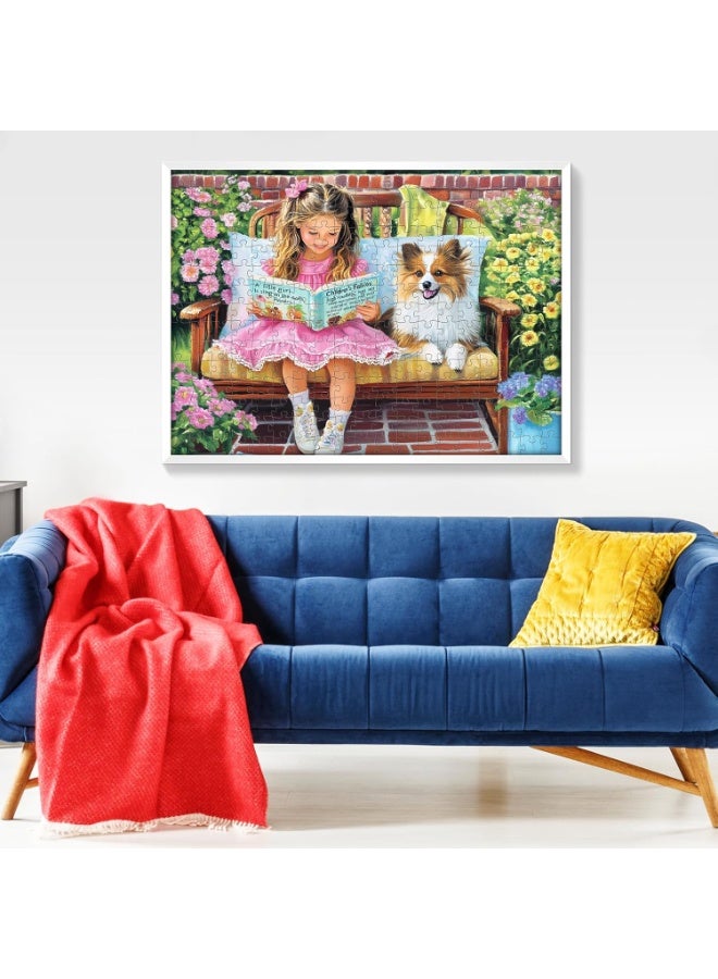 1000 قطعة من أحجية الفتيات والكلاب - لعبة تحدي عائلية صديقة للبيئة تناسب البالغين والأطفال، هدية مثالية لتزيين المنزل - Image 3