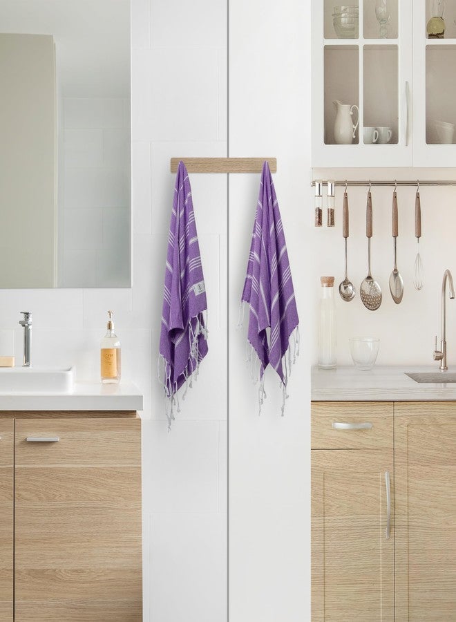 Ossano Bathroom Hand Towels - Decorative and Quick Dry Towels for Kitchen and Bathroom - Versatile - Tea, Dish, Drying, Cleaning, Guest, Face, Bath Towels (30"x18") (Set of 2) - Lilac - Image 3