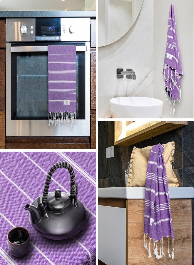Ossano Bathroom Hand Towels - Decorative and Quick Dry Towels for Kitchen and Bathroom - Versatile - Tea, Dish, Drying, Cleaning, Guest, Face, Bath Towels (30"x18") (Set of 2) - Lilac - Image 2