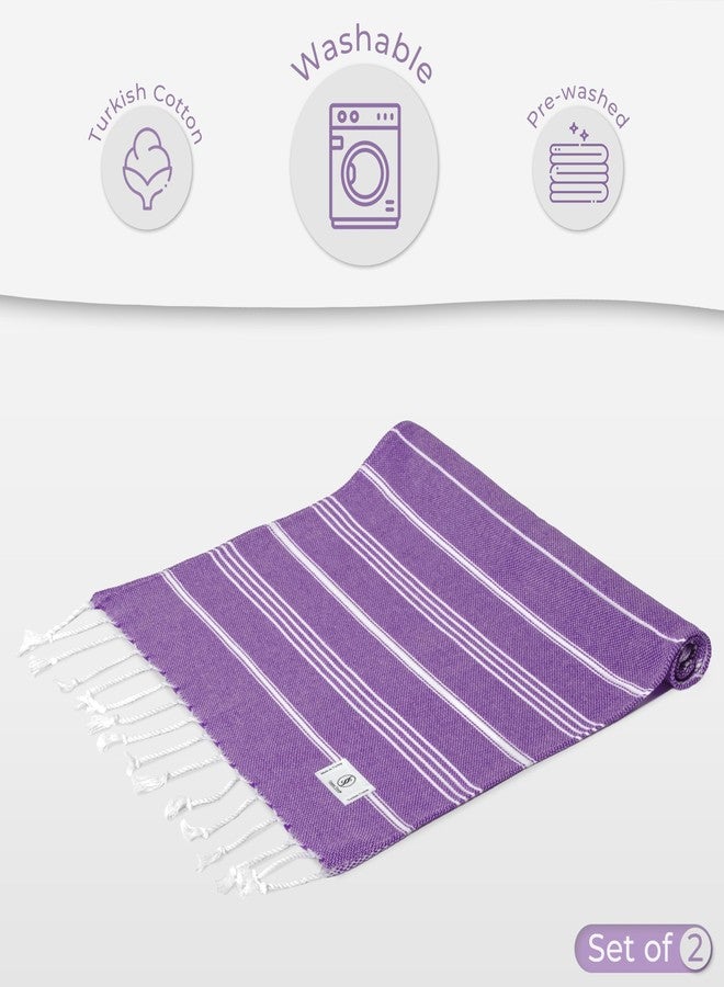Ossano Bathroom Hand Towels - Decorative and Quick Dry Towels for Kitchen and Bathroom - Versatile - Tea, Dish, Drying, Cleaning, Guest, Face, Bath Towels (30"x18") (Set of 2) - Lilac - Image 5