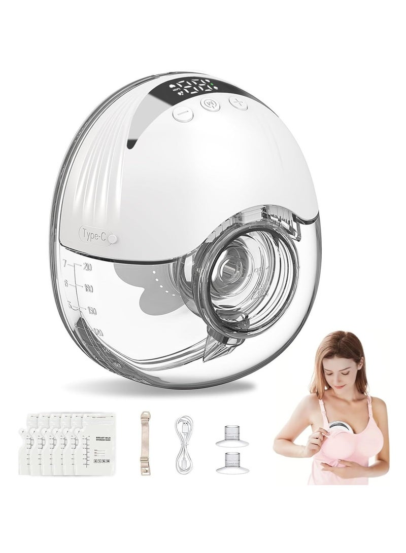 Breast Pump Hands Free Wearable: - Portable Electric Pumpables Wireless, Automatic Handsfree Breastpump 24mm Cordless, Handless Single Breastfeeding Pump, Hidden & Large Capacity 1 Pack - Image 1