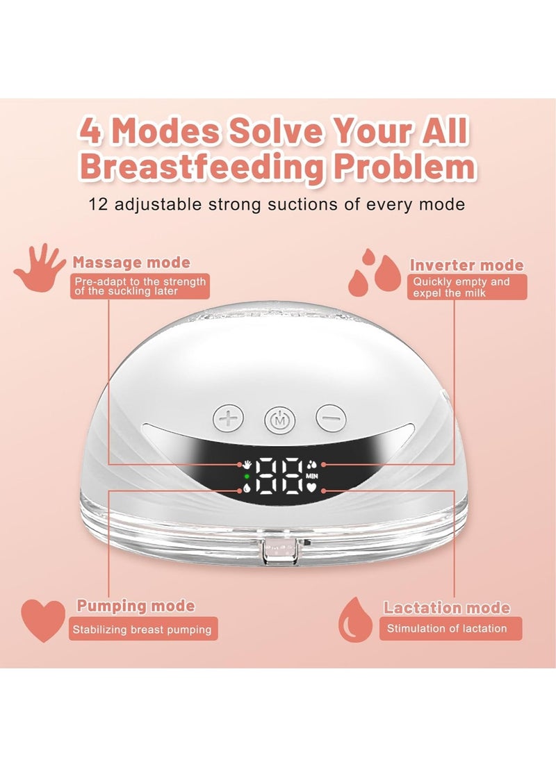 Breast Pump Hands Free Wearable: - Portable Electric Pumpables Wireless, Automatic Handsfree Breastpump 24mm Cordless, Handless Single Breastfeeding Pump, Hidden & Large Capacity 1 Pack - Image 3