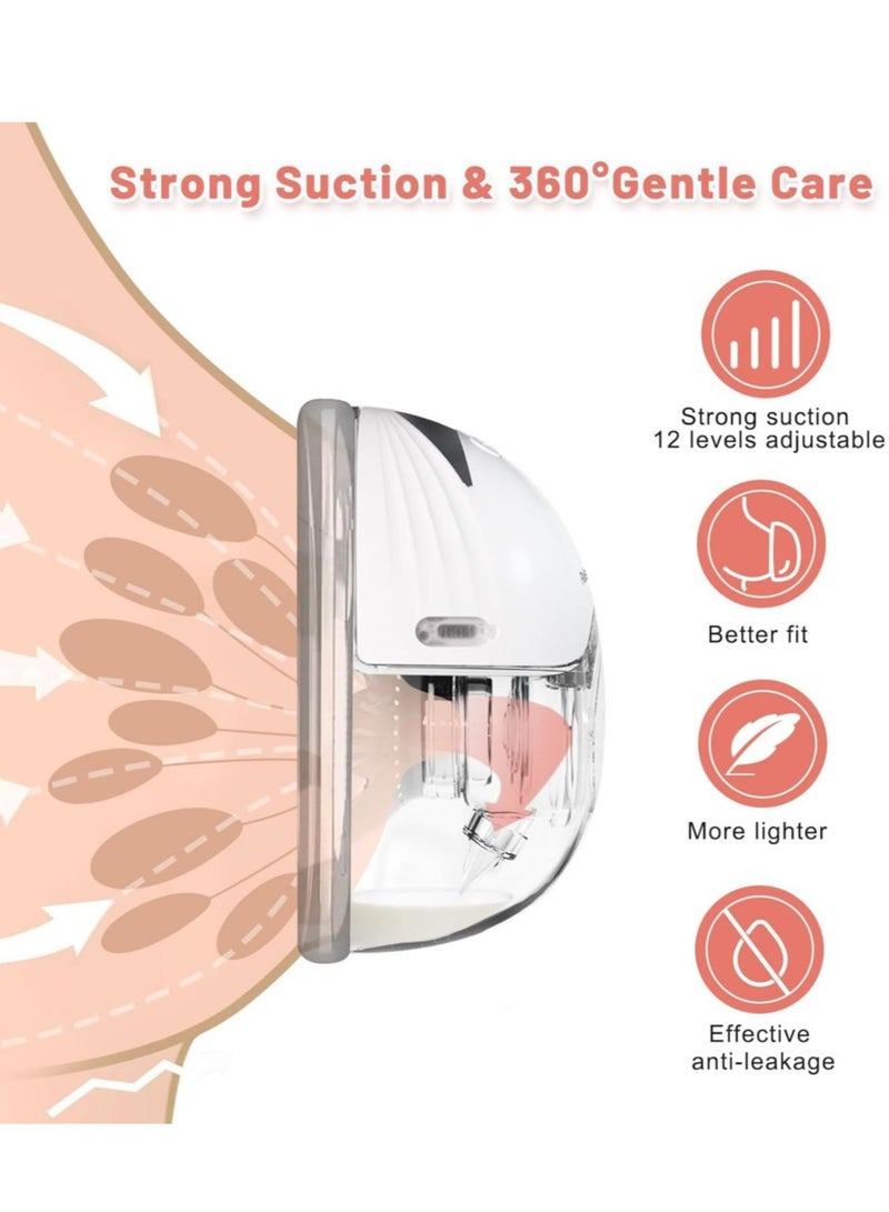 Breast Pump Hands Free Wearable: - Portable Electric Pumpables Wireless, Automatic Handsfree Breastpump 24mm Cordless, Handless Single Breastfeeding Pump, Hidden & Large Capacity 1 Pack - Image 2