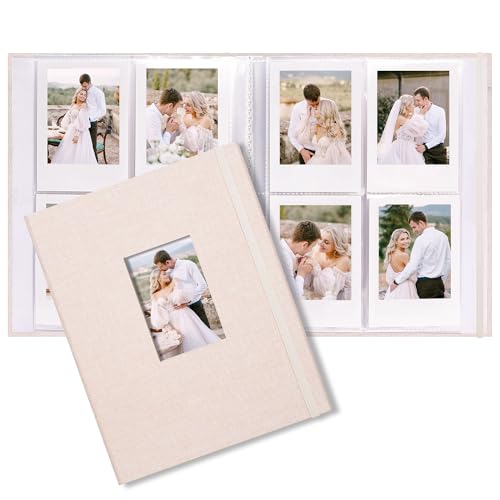 Vienrose Mini Polaroid Photo Album Book 208 Photos 2x3 Inch Pictures for Fujifilm Instax Mini 7s 8 9 11 25 26 40 50s 90 Evo Z2300 Instant Camera, Polaroid Snap Beige 1 Pack - Image 1