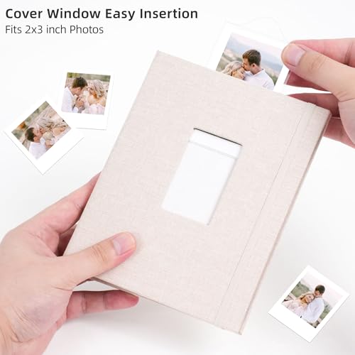 Vienrose Mini Polaroid Photo Album Book 208 Photos 2x3 Inch Pictures for Fujifilm Instax Mini 7s 8 9 11 25 26 40 50s 90 Evo Z2300 Instant Camera, Polaroid Snap Beige 1 Pack - Image 5