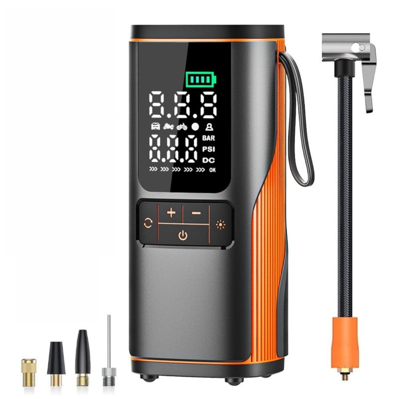 Tire Inflator Portable Air Compressor, 150PSI Car Tire Pump with Real - Time Pressure Display for Cars, Motorcycles, Bicycles, Ball Bikes, Dual - Use Type - Image 1