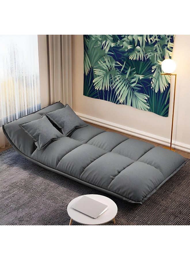 Comfynest Comfynest Contemporary Tight Back Convertible Sleeper Sofa with Fabric Armless Sofa - Light Blue, 160.02 x 104.14 x 50.8 cm  - Image 4