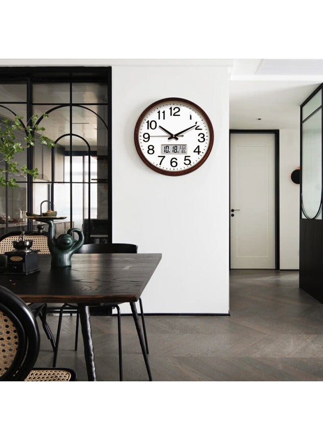 Timess Wall Clock Living Room Home Radio-controlled Clock Wall Calendar Temperature Clock Creative Wall Clock 41cm + 16 Inches - Image 2