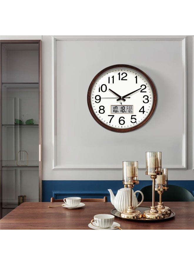 Timess Wall Clock Living Room Home Radio-controlled Clock Wall Calendar Temperature Clock Creative Wall Clock 41cm + 16 Inches - Image 4