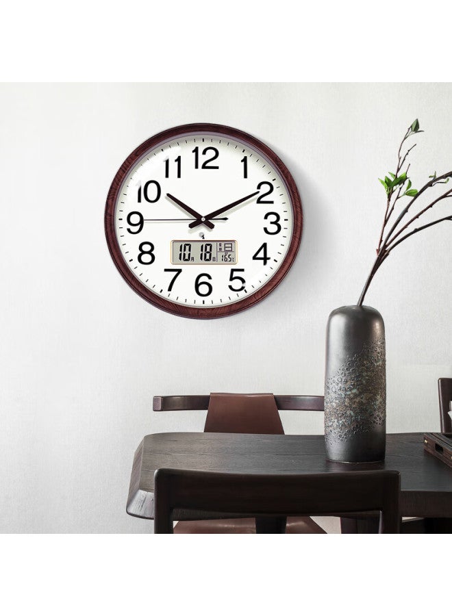 Timess Wall Clock Living Room Home Radio-controlled Clock Wall Calendar Temperature Clock Creative Wall Clock 41cm + 16 Inches - Image 5