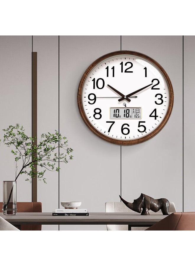 Timess Wall Clock Living Room Home Radio-controlled Clock Wall Calendar Temperature Clock Creative Wall Clock 41cm + 16 Inches - Image 3