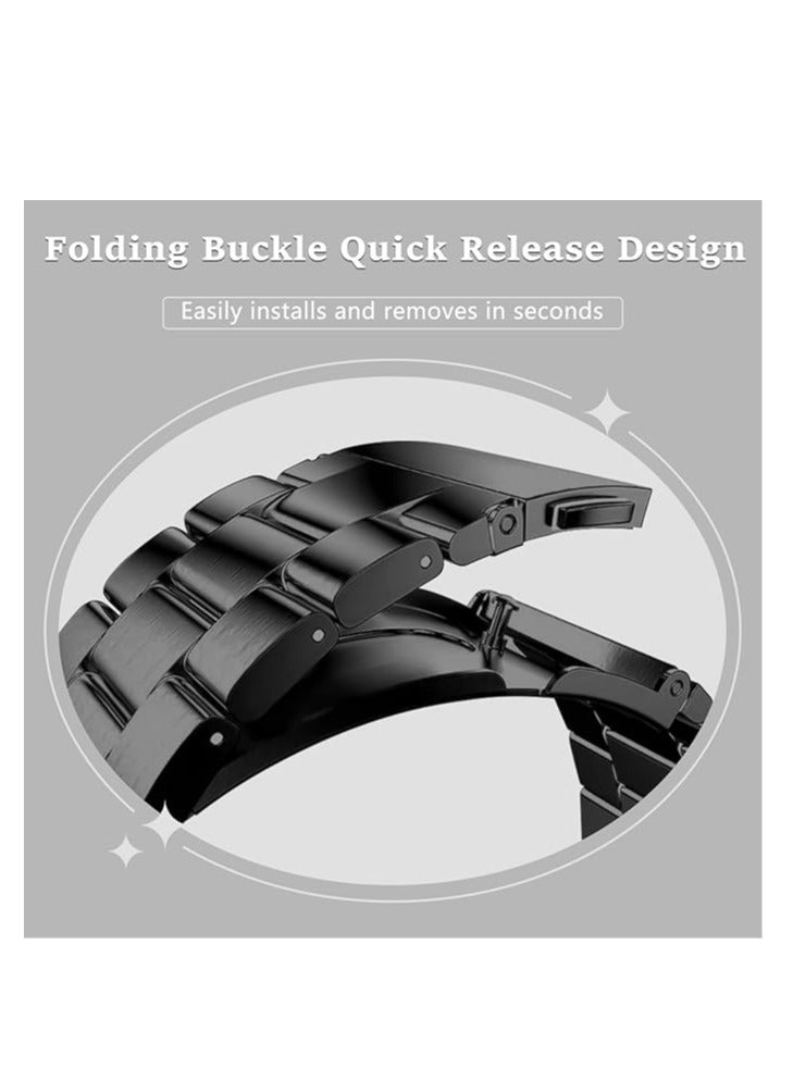 Metal Straps Compatible with Huawei Watch Fit Strap, Stainless Steel Wristband Replacement Watch Strap Bands Accessories Bracelet for Huawei Watch Fit - Image 2