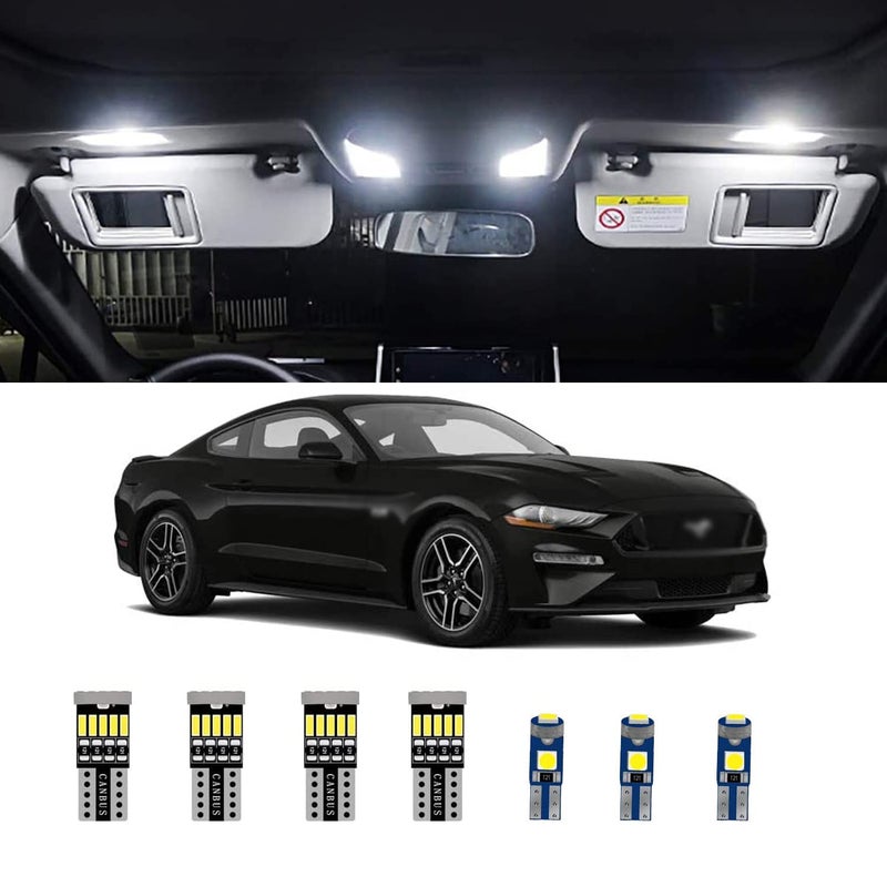 AWALITED مجموعة أضواء LED داخلية 8 قطع فائقة السطوع لسيارة فورد موستانج 2015 2016 2017 2018 2019 2020 2021 جميع الطرازات - Image 2